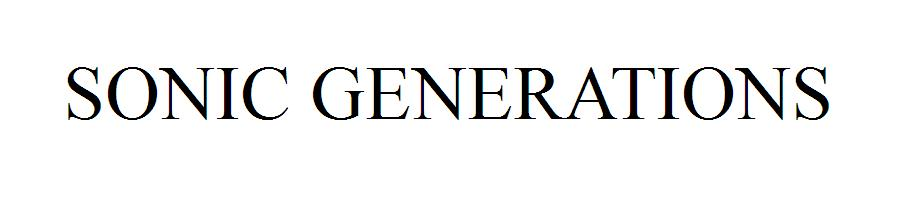 SONIC GENERATIONS