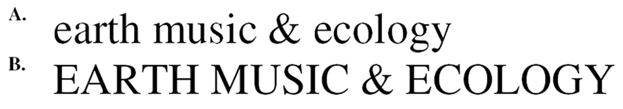 earth music & ecology EARTH MUSIC & ECOLOGY