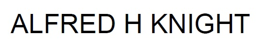 ALFRED H KNIGHT