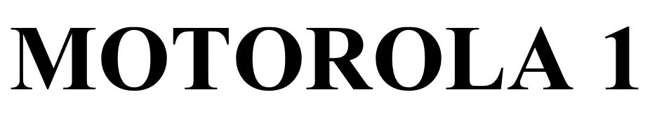 MOTOROLA 1