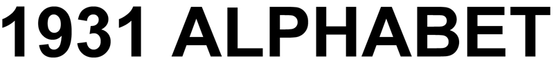 1931 ALPHABET