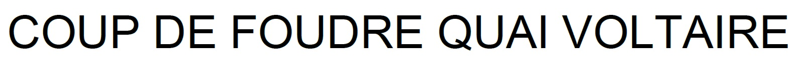 COUP DE FOUDRE QUAI VOLTAIRE