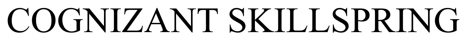 COGNIZANT SKILLSPRING