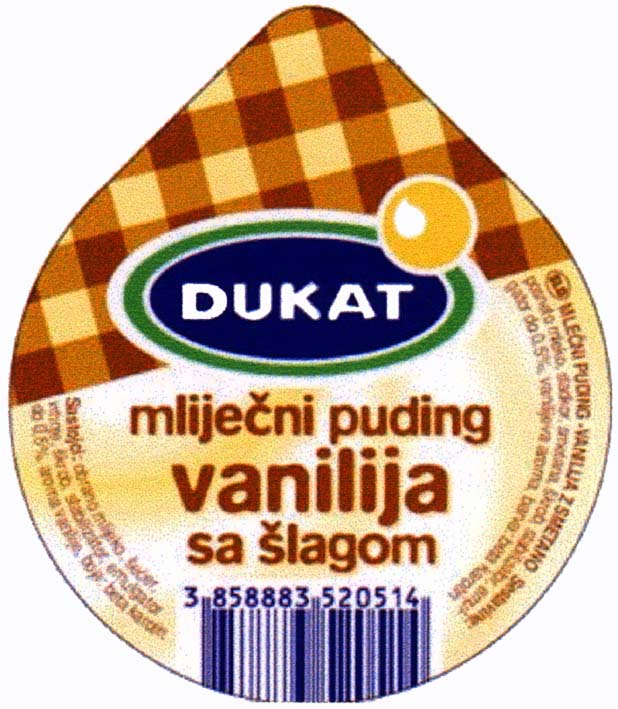 mliječni puding vanilija sa šlagom