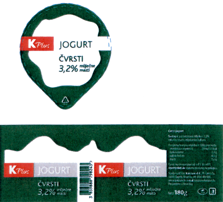 K PLUS JOGURT ČVRSTI 3,2%