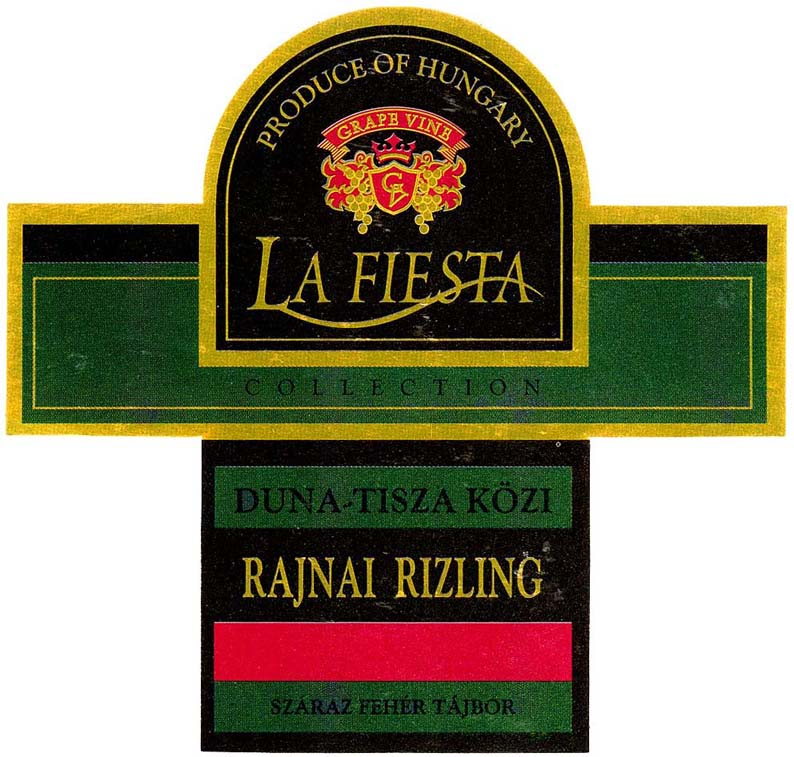 LA FIESTA DUNA-TISZA KÖZI RAJNAI RIZLING
