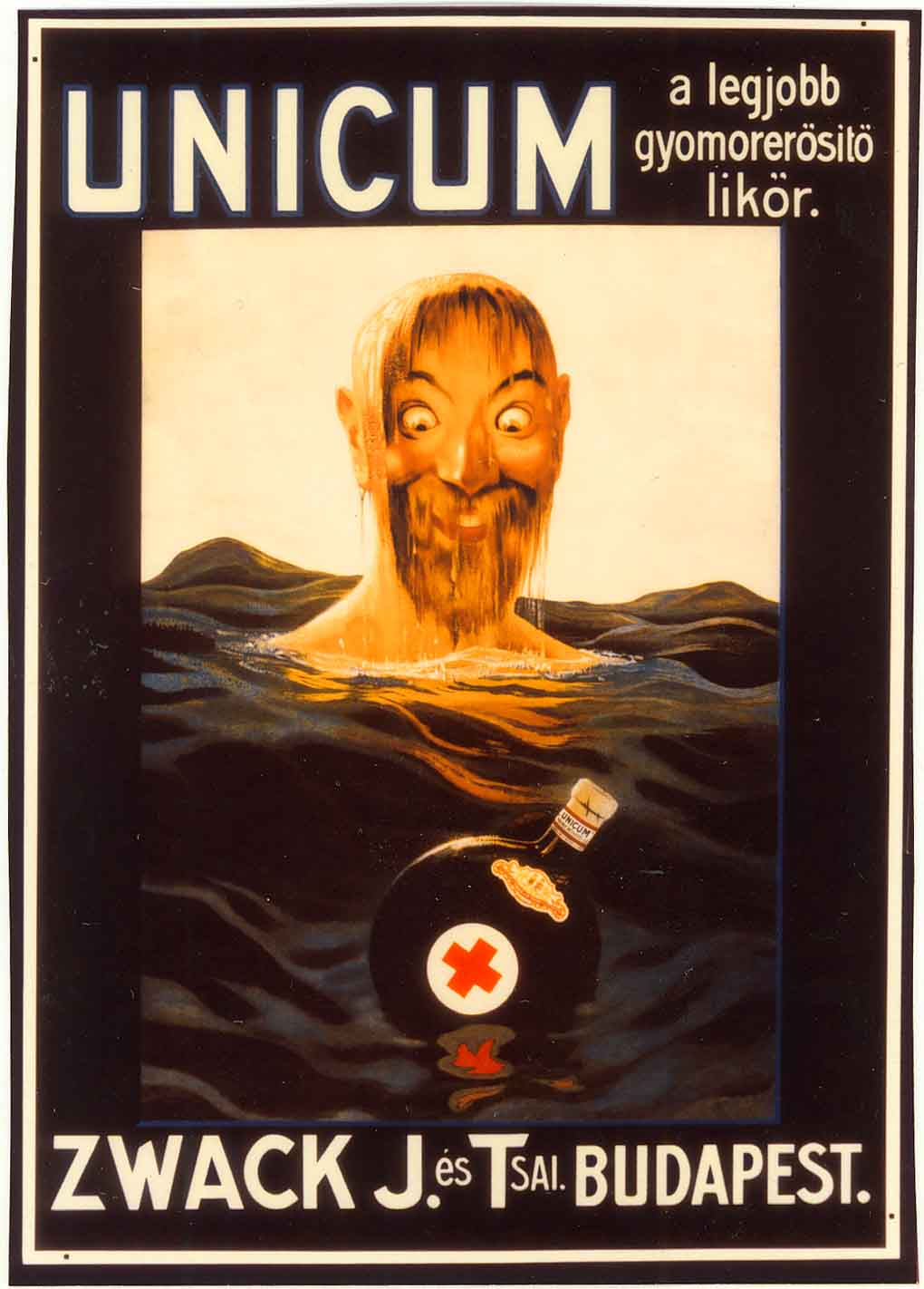 UNICUM ZWACK J. és TSAI. BUDAPEST. a legjobb gyomorerősítő likőr.