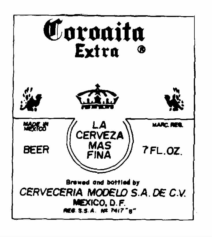 Coronita Extra LA CERVEZA MAS FINA BEER