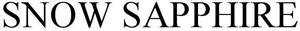 SNOW SAPPHIRE