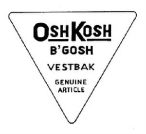 OSHKOSH B'GOSH VESTBAK GENUINE ARTICLE
