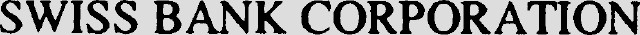 SWISS BANK CORPORATION