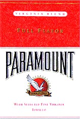 PARAMOUNT FULL FLAVOR VIRGINIA BLEND WITH SELECTED FINE VIRGINIA TOBACCO