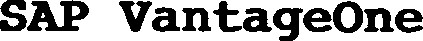 SAP VantageOne