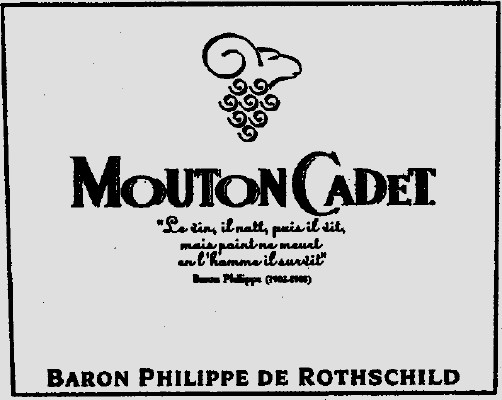 MOUTON CADET BARON PHILIPPE DE ROTHSCHILD
