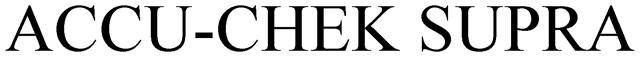 ACCU-CHEK SUPRA