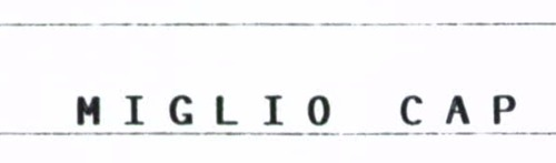 MIGLIO CAP