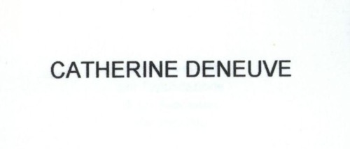 CATHERINE DENEUVE