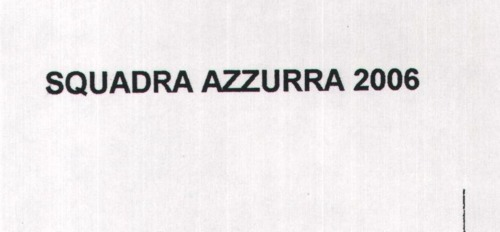 SQUADRA AZZURRA 2006