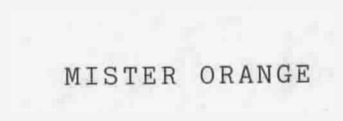 MISTER ORANGE