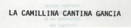 LA CAMILLINA CANTINA GANCIA