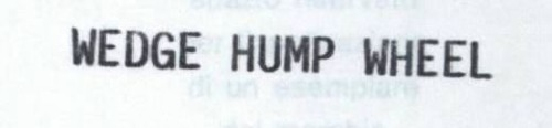 WEDGE HUMP WHEEL