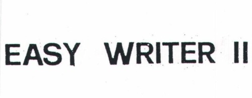 EASY WRITER II