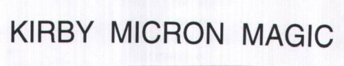 KIRBY MICRON MAGIC