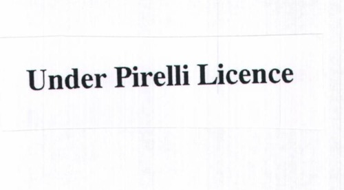 UNDER PIRELLI LICENCE