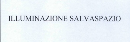 ILLUMINAZIONE SALVASPAZIO