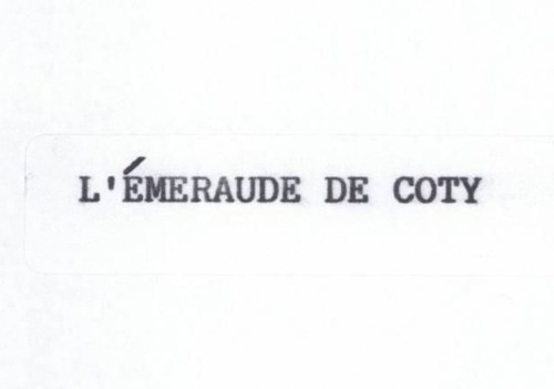 L'EMEREAUDE DE COTY