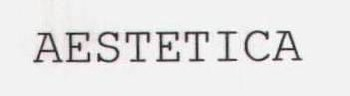 AESTETICA