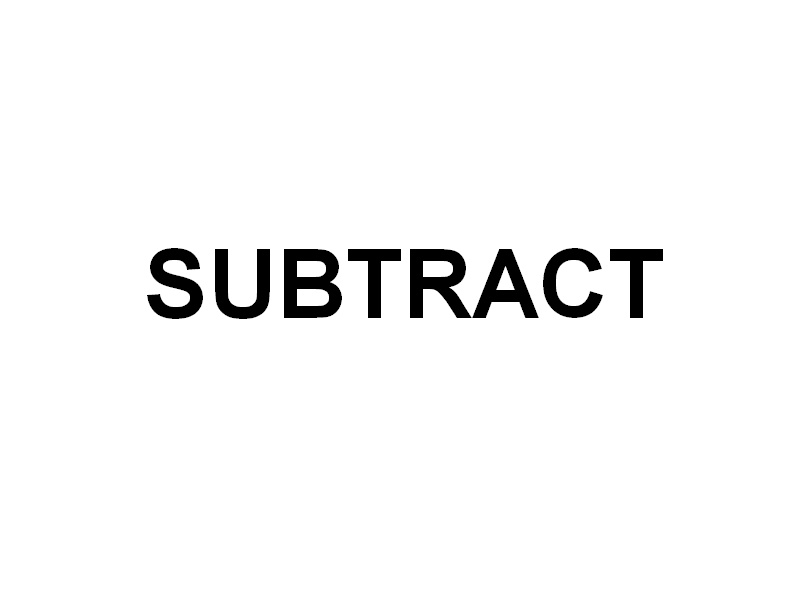 SUBTRACT (VERBALE)