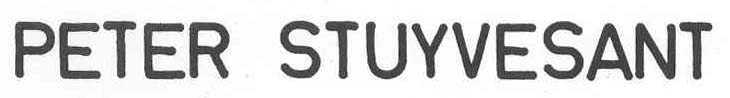 PETER STUYVESANT (MARCHIO VERBALE)