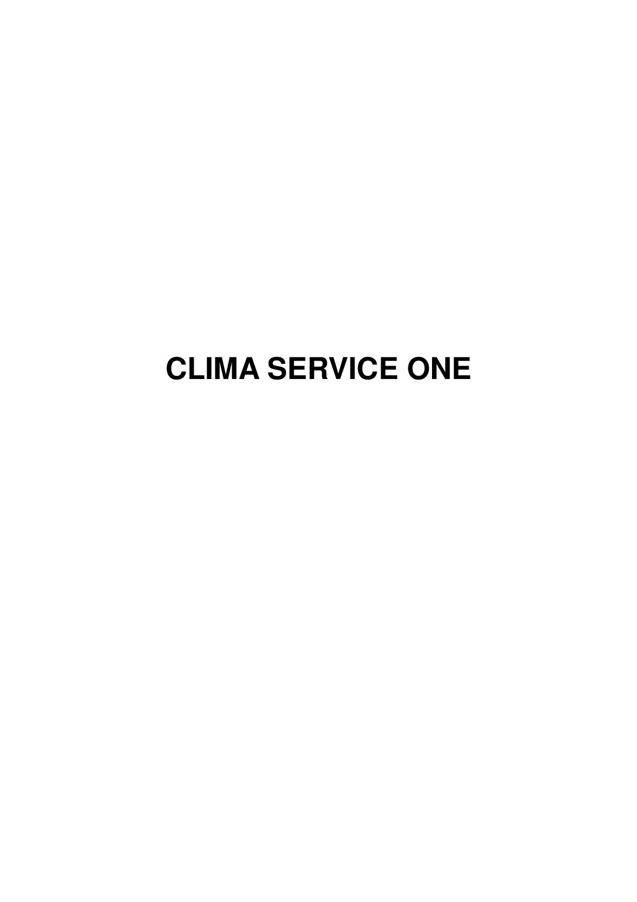 CLIMA SERVICE ONE