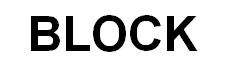 IL MARCHIO CONSISTE NELLA DICITURA "BLOCK"