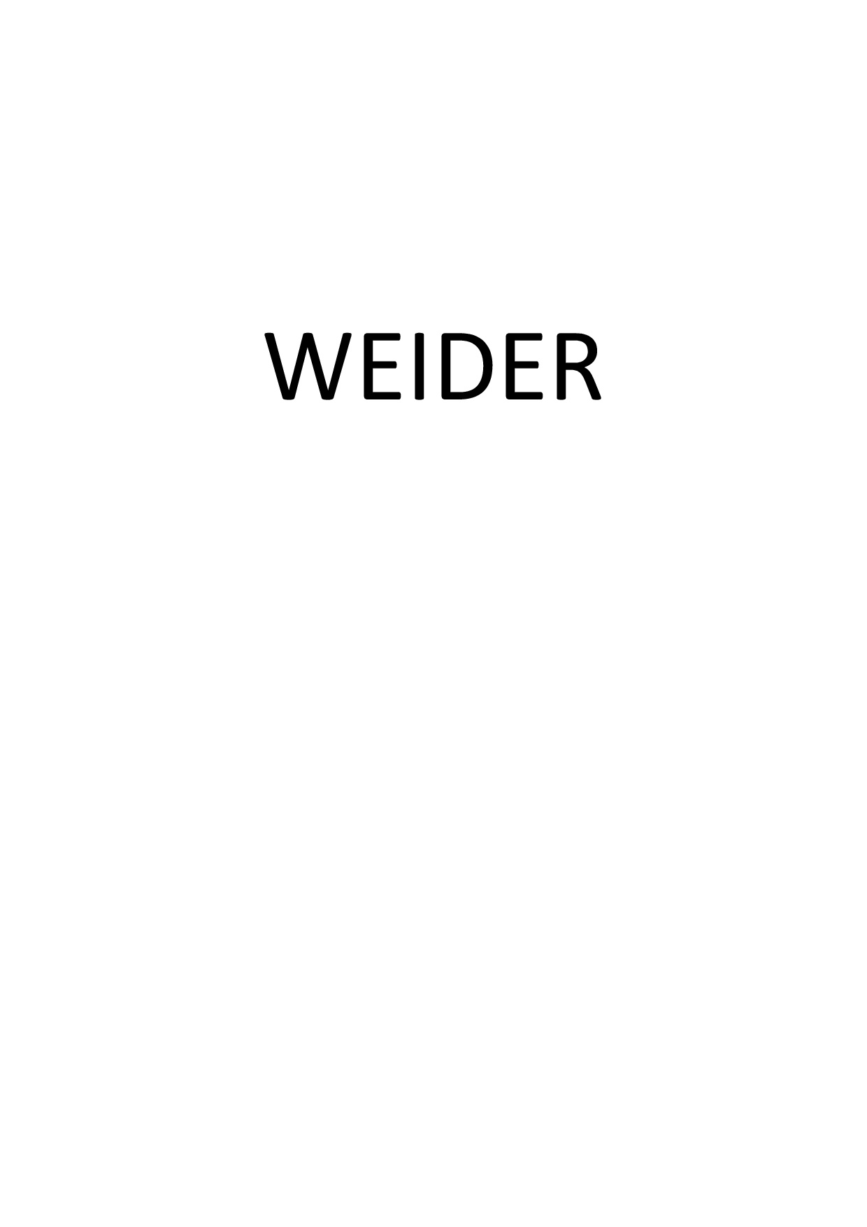 WEIDER