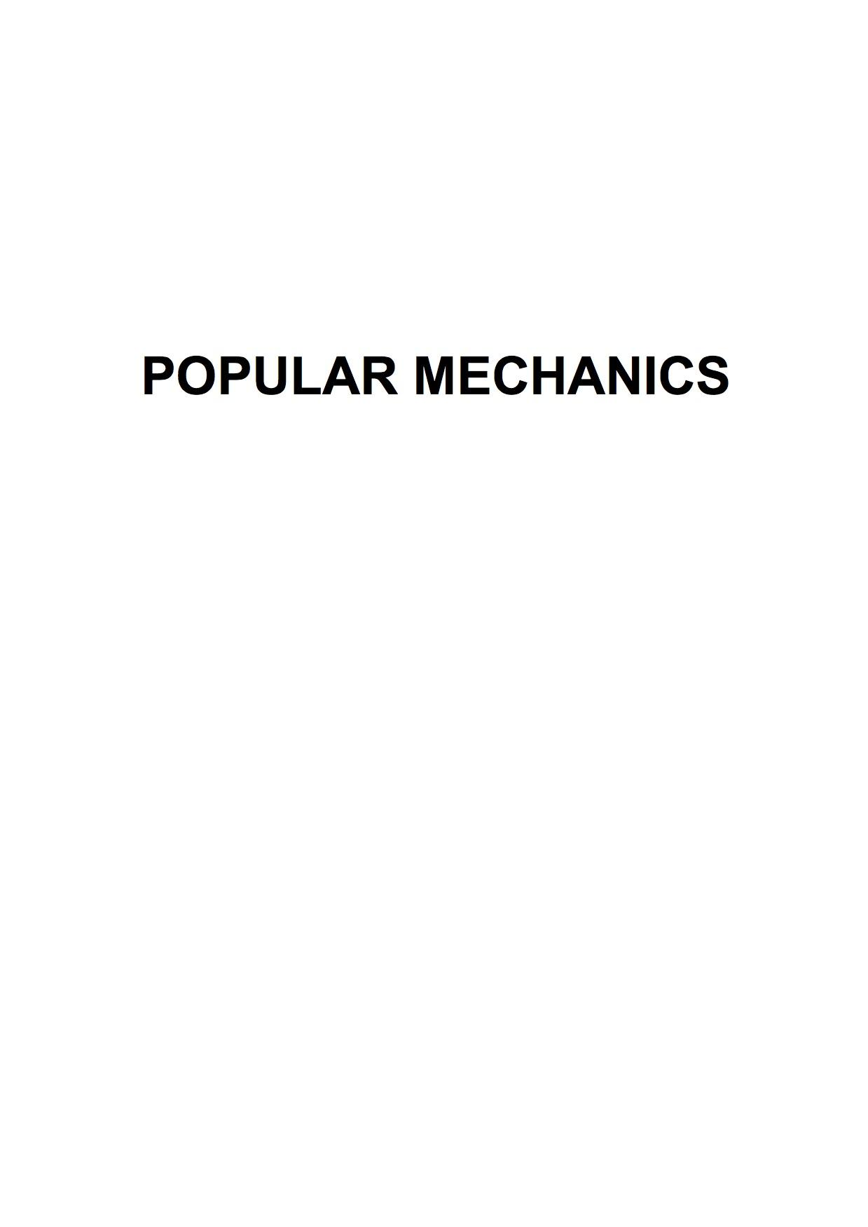 POPULAR MECHANICS