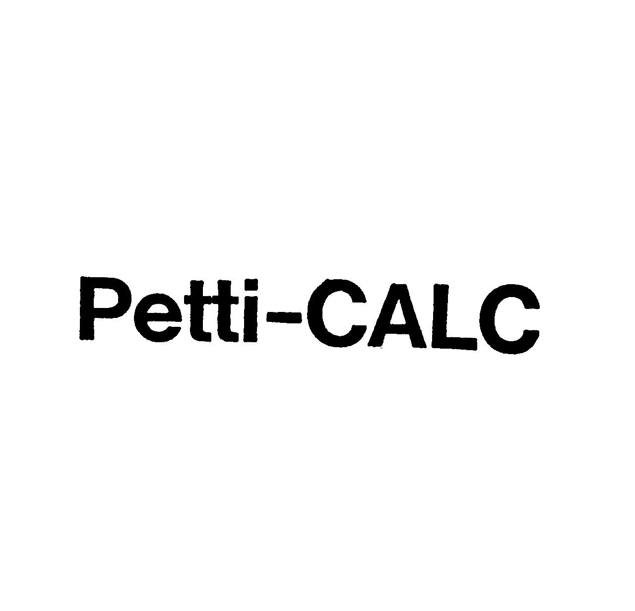 Ｐｅｔｔｉ－ＣＡＬＣ