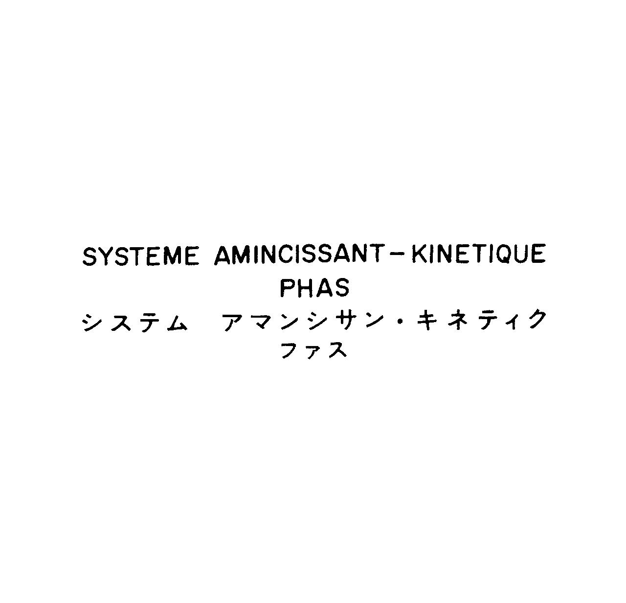 ＳＹＳＴＥＭＥ　ＡＭＩＮＣＩＳＳＡＮＴ－ＫＩＮＥＴＩＱＵＥ＼ＰＨＡＳ＼システム　アマンシサン・キネティク＼ファス