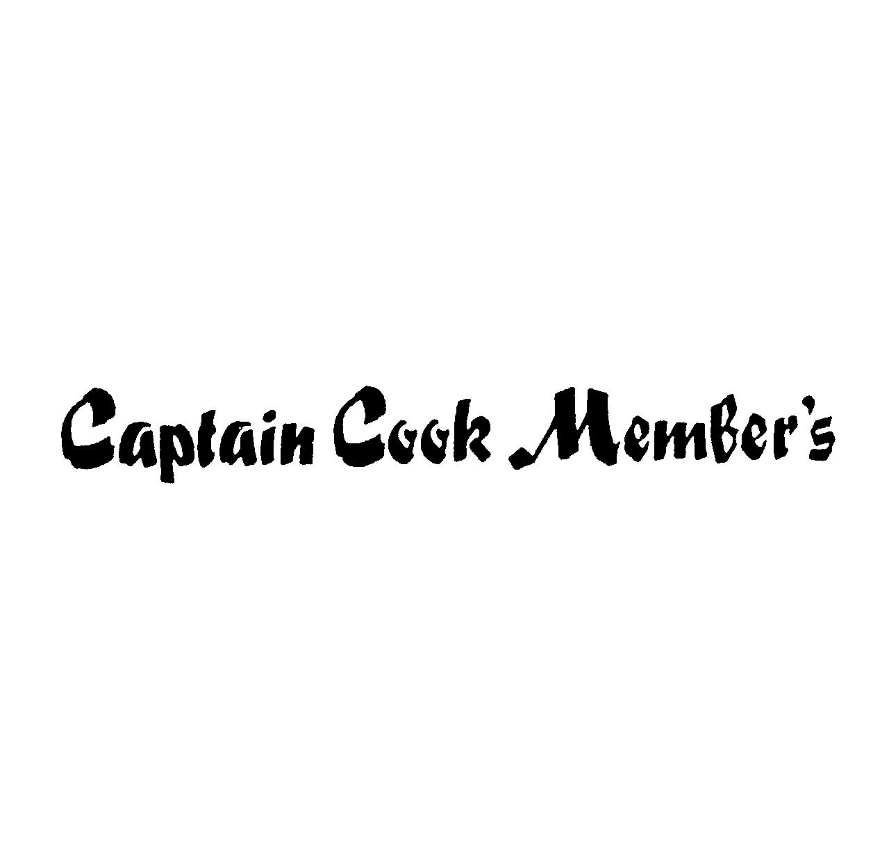 Ｃａｐｔａｉｎ　Ｃｏｏｋ　ＭｅｍＢｅｒ’Ｓ