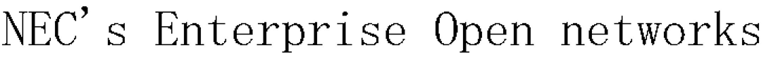 ＮＥＣ’ｓ　Ｅｎｔｅｒｐｒｉｓｅ　Ｏｐｅｎ　ｎｅｔｗｏｒｋｓ