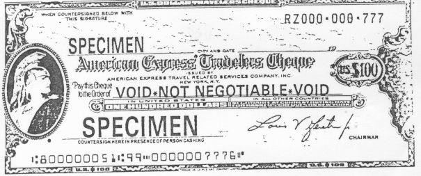 AMERICAN EXPRESS TRAVELER'S CHECK