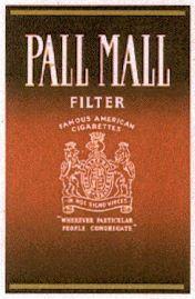 PALL MALL FILTER Label
