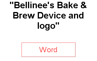 "Bellinee's Bake & Brew Device and logo"