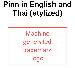 Pinn in English and Thai (stylized)