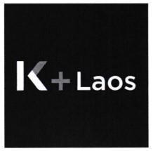 K+ Laos (Logo) with background in Black and White