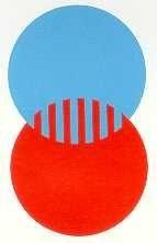 1997 RED & BLUE INTERLOCKING CIRCLE