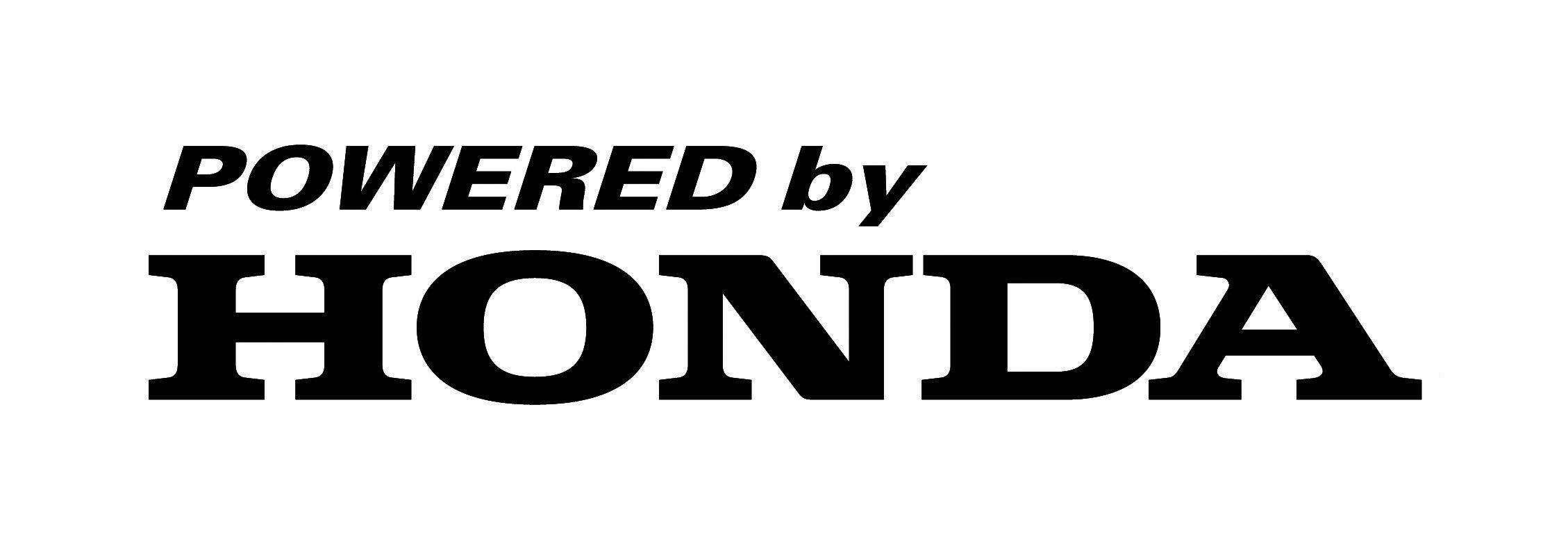 POWERED BY HONDA (vertical) (logo)