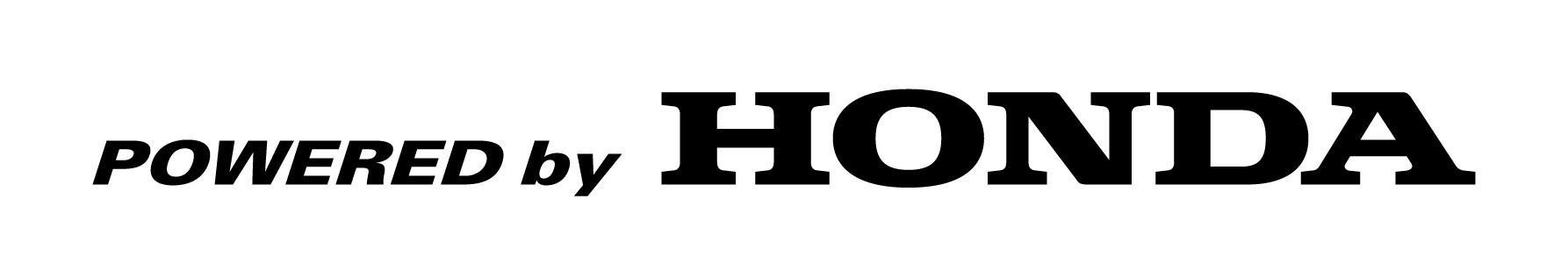 POWERED BY HONDA (horizontal) (logo)