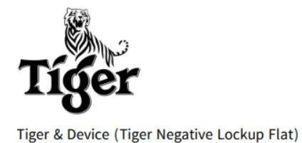Tiger & Device (Tiger Negative Lockup Flat)